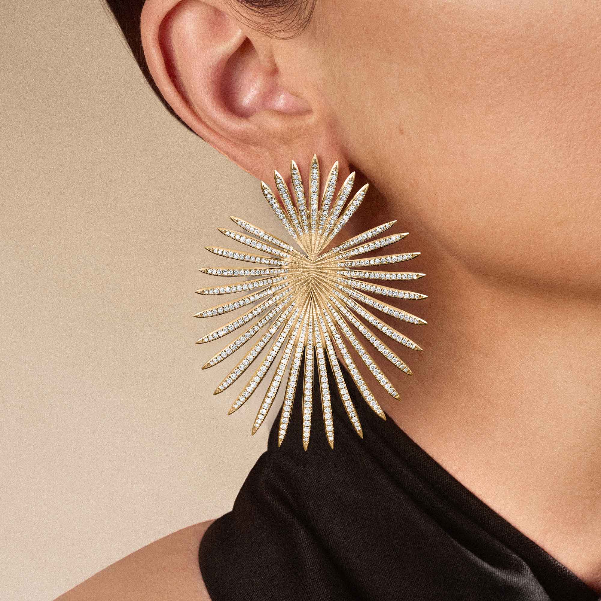 Palma Rose Gold Diamond Earrings