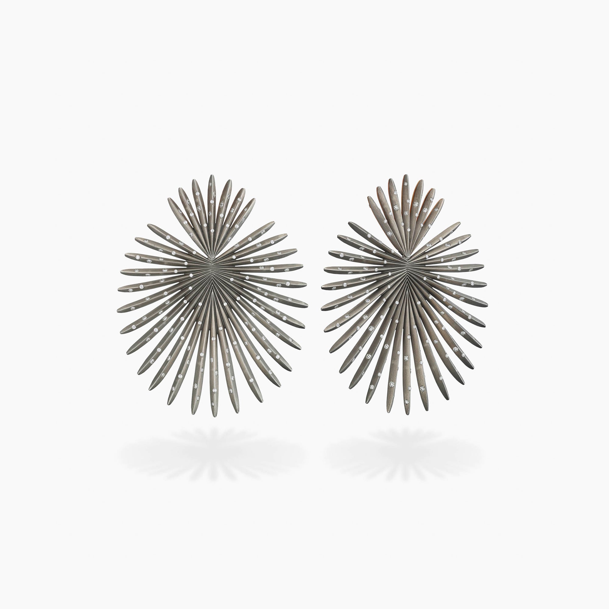 Small Palma Titanium Diamond Earrings