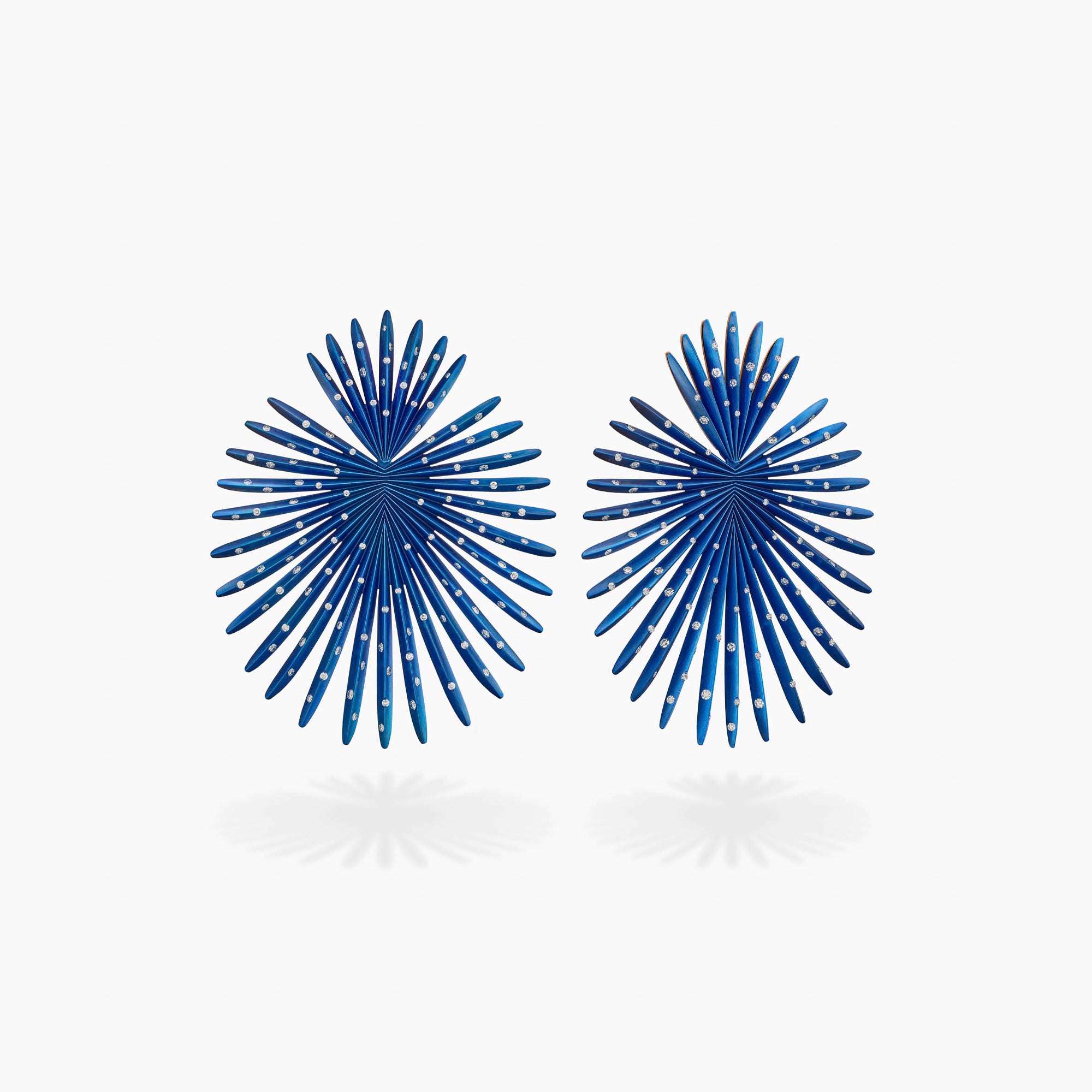 Small Palma Titanium Diamond Earrings
