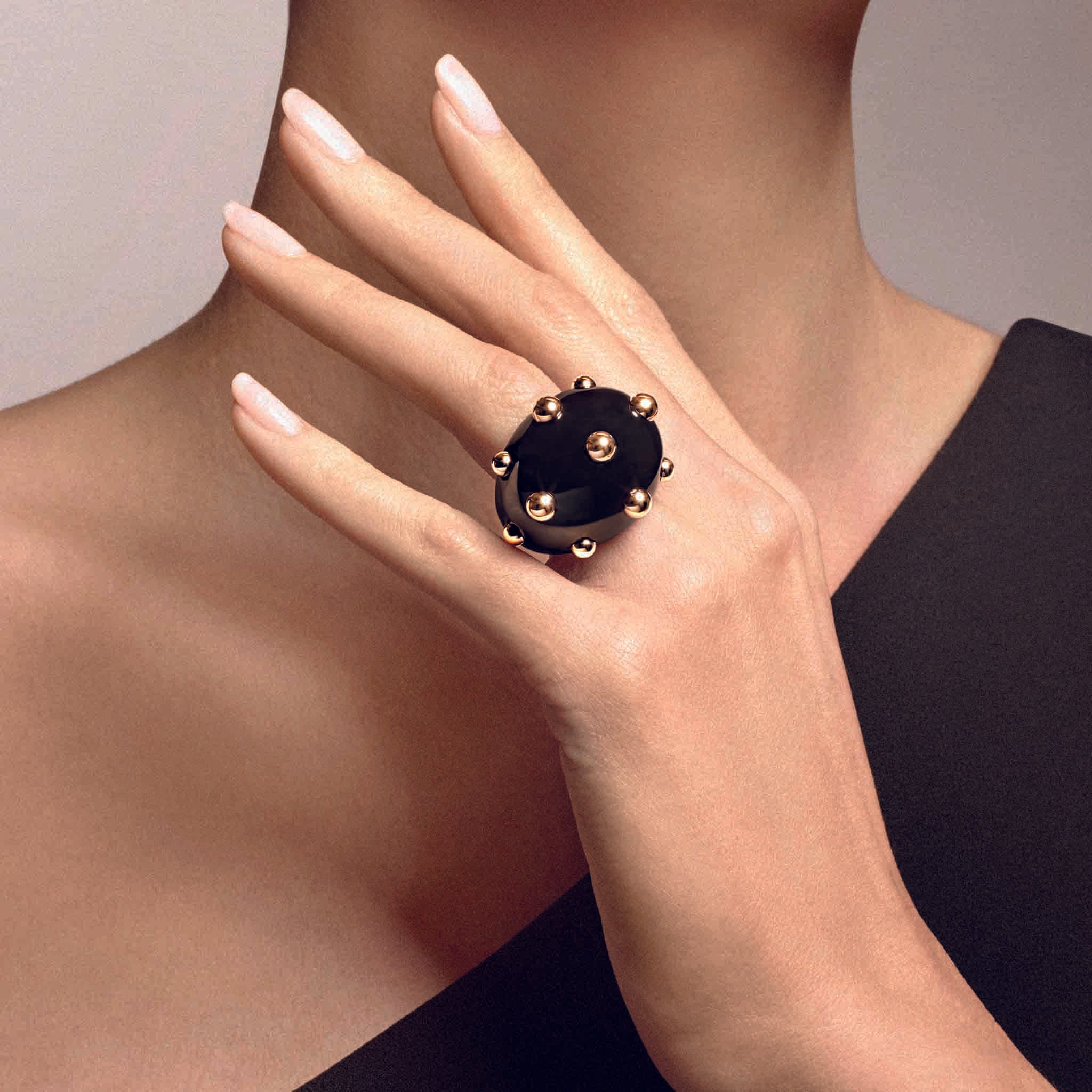 Goccia Ring Black