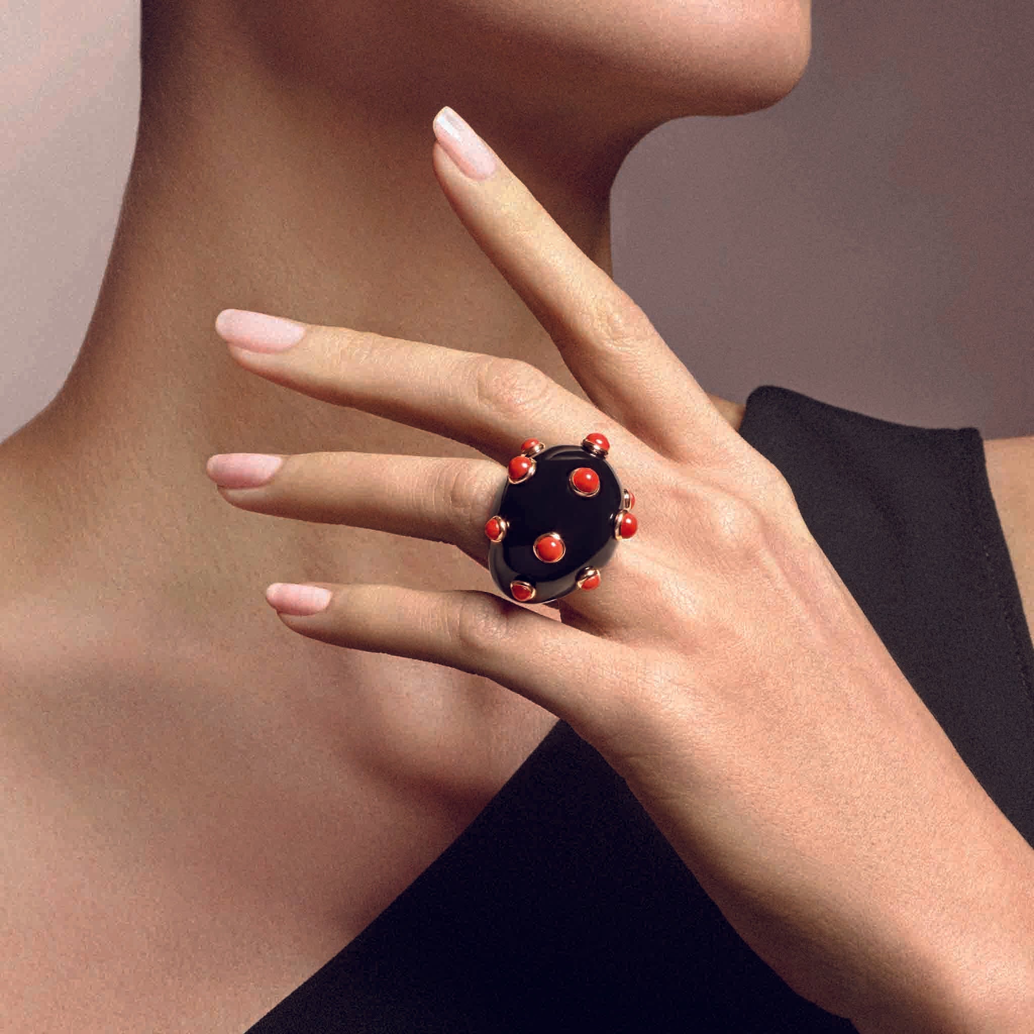 Goccia Ring Coral