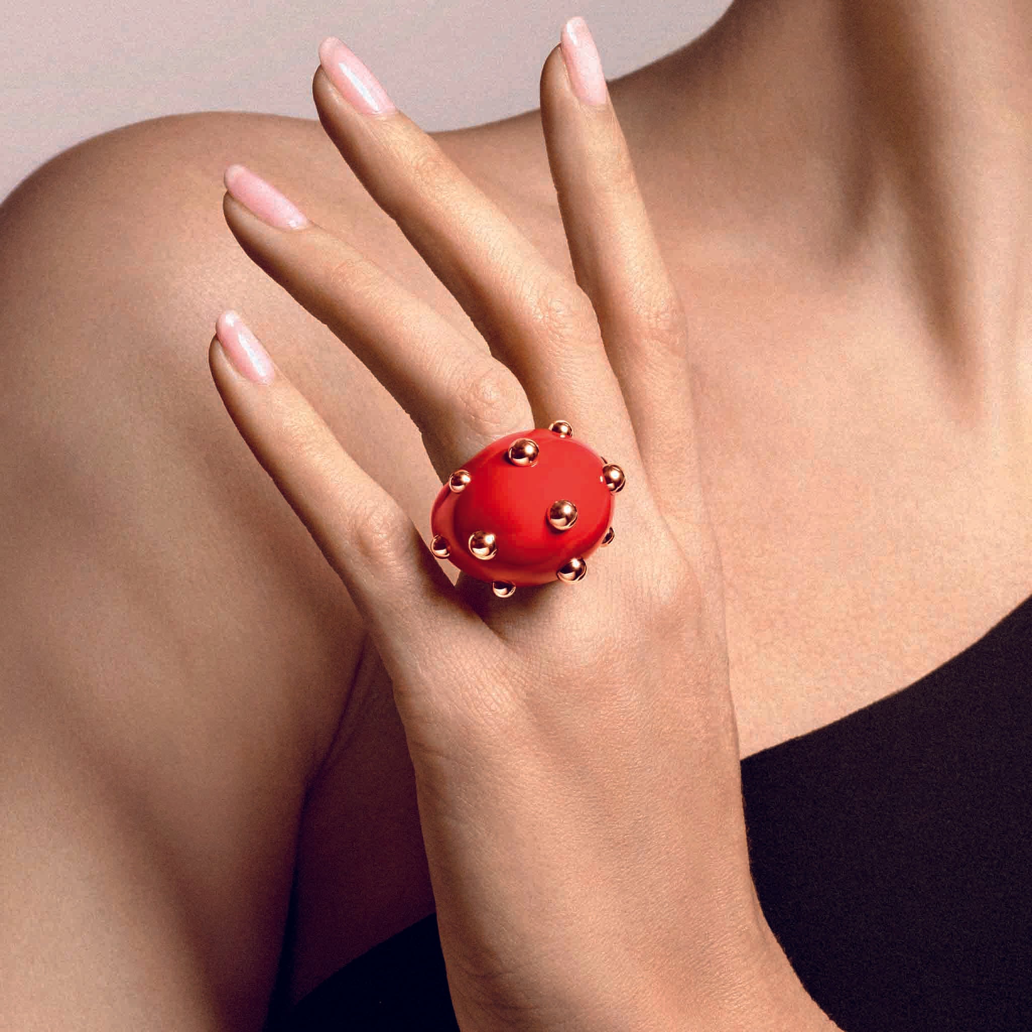 Goccia Ring Red