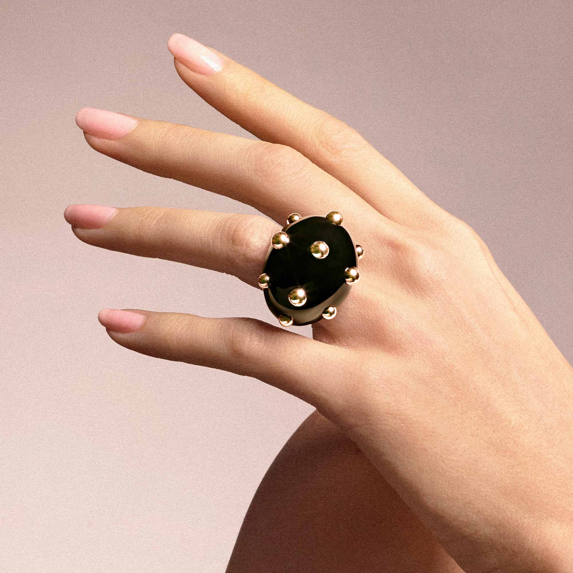 Goccia Ring Black