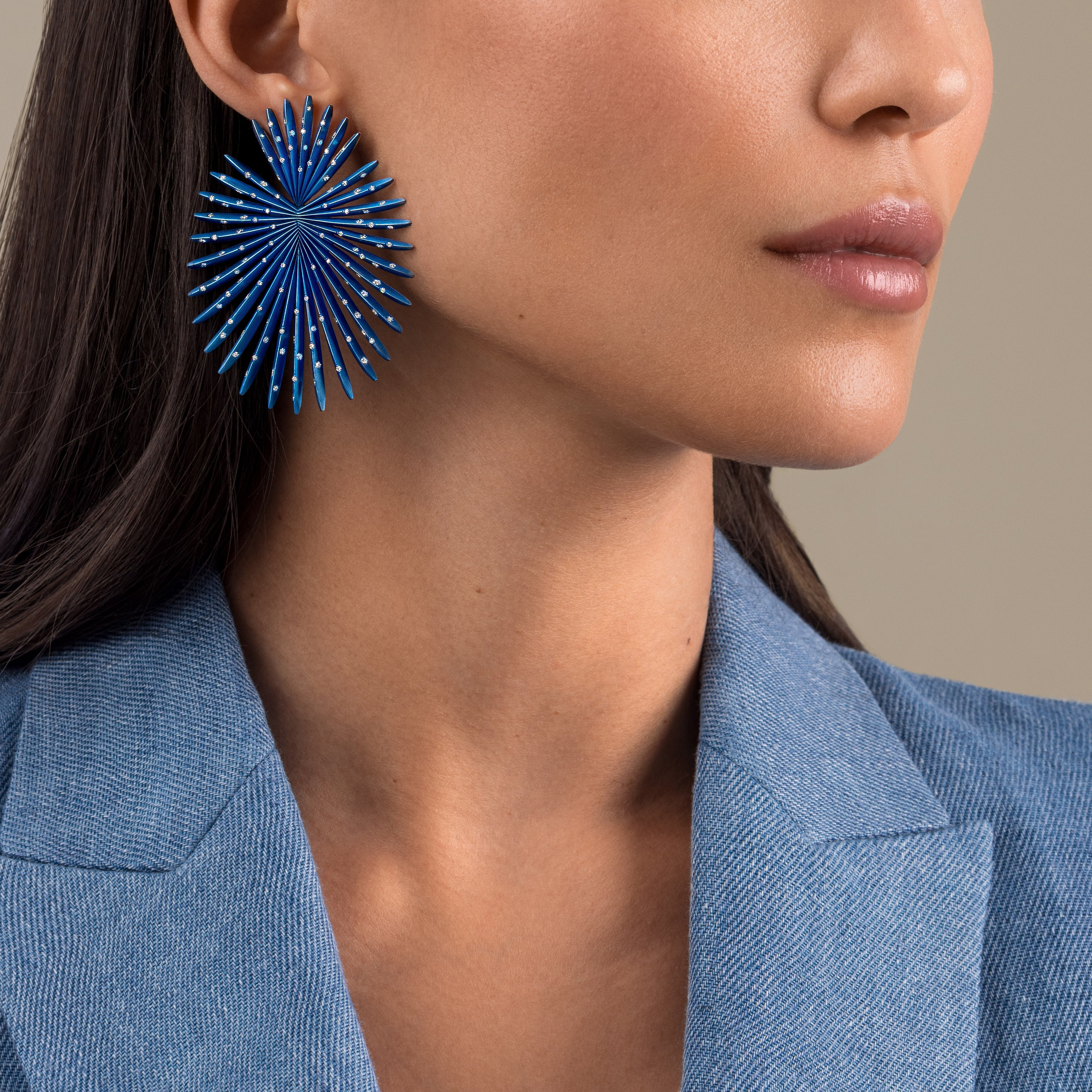 Palma Titanium Diamond Earrings