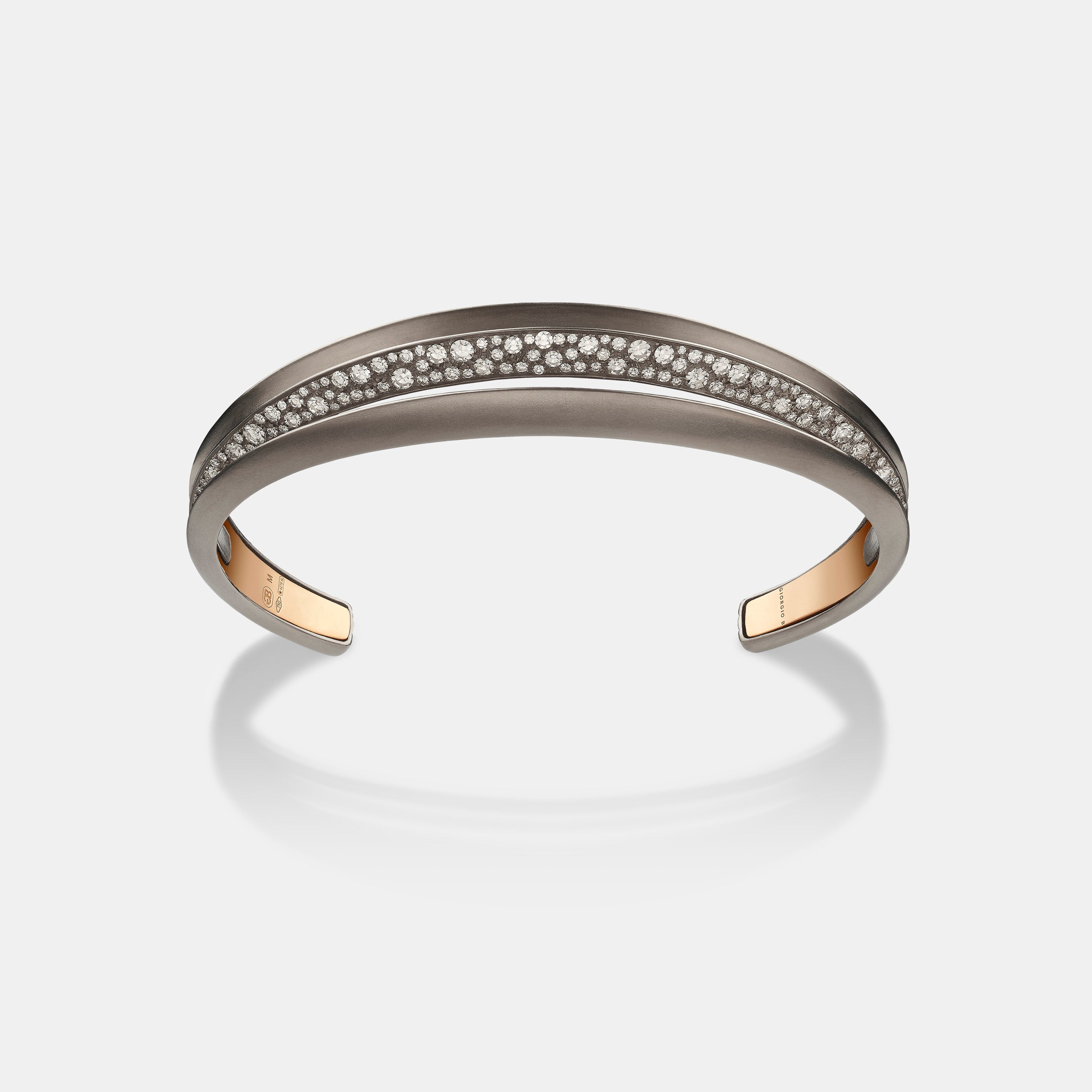 Palmetta Titanium Diamond Bracelet